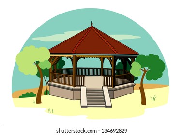 Bandstand in the landscape