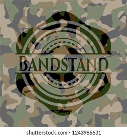 Bandstand on camouflaged texture