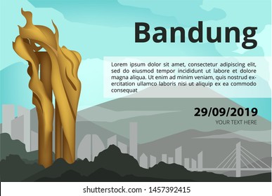 Bandung Cityscape Background. Vector eps.10