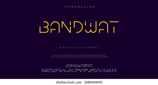 BANDWAT Alphabet font typography vector illustrations