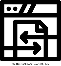 Ancho de banda, transferencia de datos, icono de esquema de ancho de banda de datos