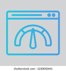 Bandwidth icon in gradient style about browser, use for website mobile app presentation