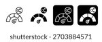 Bandwidth Icon Line and Black Fill Style Collection