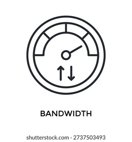 Bandwidth Icon Outline Style. Vector Illustration For Graphic Design
