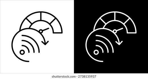 Bandwidth Icon Sheet Black And White