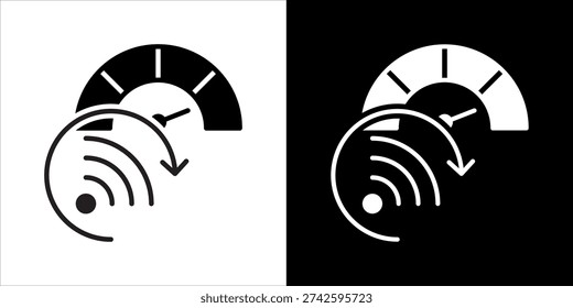 Bandwidth Icon Sheet Black And White