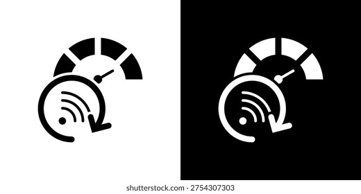 Bandwidth Icon Sheet Black And White