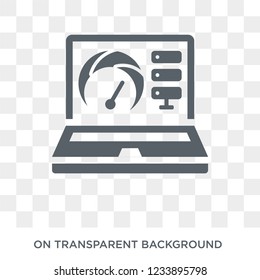 Bandwidth icon. Trendy flat vector Bandwidth icon on transparent background from web hosting collection. 