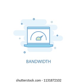 Bandwidth line trendy icon. Simple line, colored illustration. Bandwidth symbol flat design from Online business set. Can be used for UI/UX