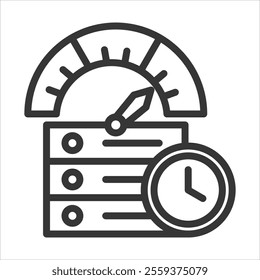 Bandwidth Outline Icon Vector Illustration
