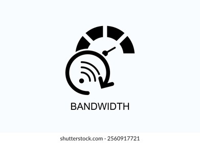 Bandwidth Vector, Icon Or Logo Sign Symbol Illustration