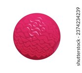 Bandy ball in pink color. Realistic flat 3d vector illustration of sports design element. Top choice editable graphic resources for many purposes.