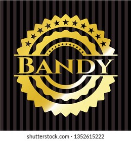 Bandy golden badge or emblem