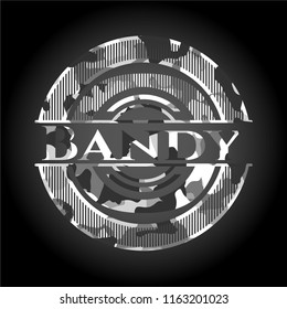 Bandy on grey camouflaged pattern