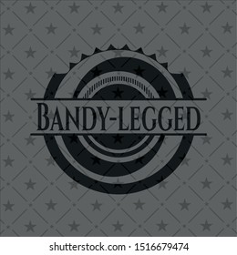 Bandy-legged black badge. Vector Illustration. Detailed.