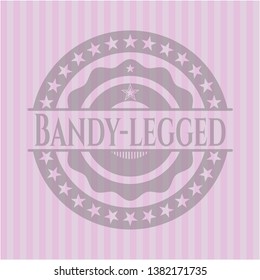 Bandy-legged realistic pink emblem. Vector Illustration. Detailed.