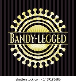 Bandy-legged shiny badge. Vector Illustration. Detailed.
