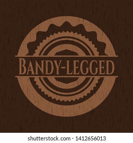 Bandy-legged wood icon or emblem. Vector Illustration.
