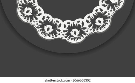 Baner in black with an old white pattern and a place for your logo