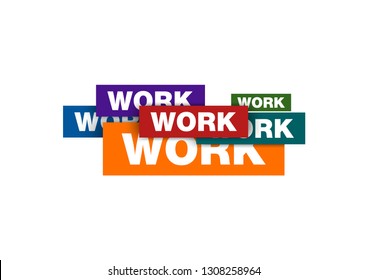 Baner work. Internet banner Vector illustration
