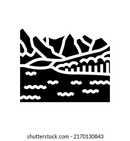 banff national park glyph icon vector. banff national park sign. isolated symbol illustration