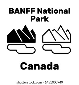 BANFF National Park Icon In Canada As A Tourist Attraction