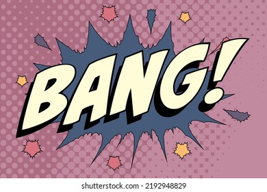 Bang Abstrakter Cartoon Rahmen Vektorhintergrund Design-Ballon. Musterblase