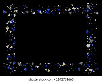Bang, Blast, Moved Particles, Vector Explosion Border. Broken Glass Moving Memphis Bright Fragmentation. Stars, Glitter, Bright Cosmic Frame, Vortex, Shattered Fragments. Hipster Cool Memphis