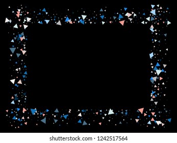 Bang, Blast, Moved Particles, Vector Explosion Border. Broken Glass, Triangle Memphis Grunge Fragmentation. Stars, Glitter, Bright Cosmic Frame, Vortex, Shattered Fragments. Hipster Cool Memphis