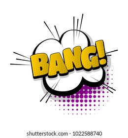 bang, boom, hand drawn comic text design effectss. Template comics speech bubble halftone dot background. Pop art style. Comic dialog cloud, text pop-art. Creative idea conversation sketch explosion.