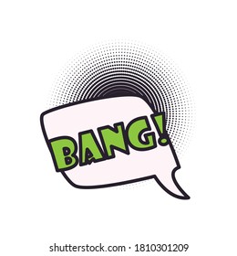 bang bubble line and fill style icon design of pop art retro expression comic theme Vector illustration