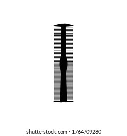 Bang comb icon.flat vector graphic in white background