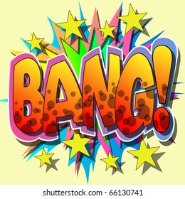 A Bang Comic Book Vector Illustration