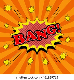 Bang Comic Cartoon Popart Style Vector Stock Vector (Royalty Free ...