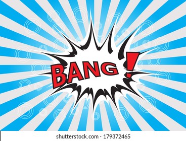 Bang! Comic Speech Bubble, Cartoon. 