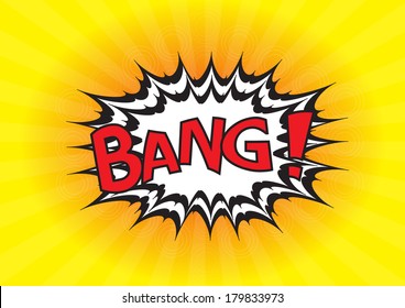 Bang! Comic Speech Bubble, Cartoon. 