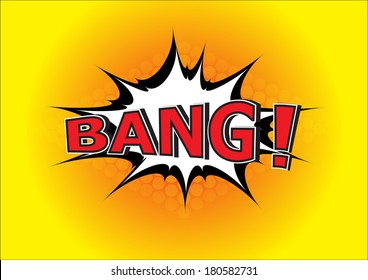 Bang! Comic Speech Bubble, Cartoon. 