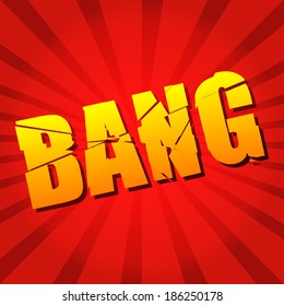Bang Comic Speech Bubble, Cartoon.