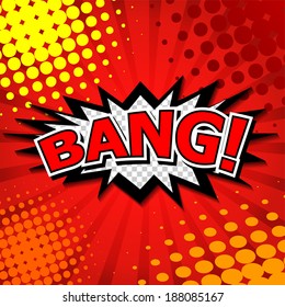 Bang! Comic Speech Bubble, Cartoon. 