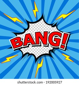 Bang! Comic Speech Bubble, Cartoon. 
