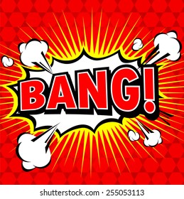 Bang! Comic Speech Bubble, Cartoon. 