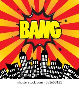 bang - Comic Speech Bubble, Cartoon