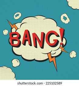 Bang. Comic speech bubble.  Vector illustration, cartoon, pop-art, EPS 8.