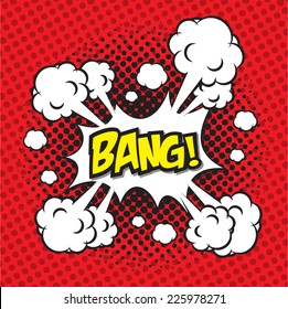 BANG! comic word, comic backgound