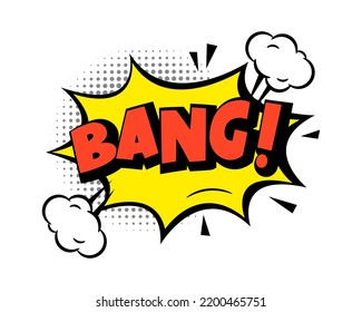 Bang Comic Word Speech Bubble Icon Stock Vector (Royalty Free ...