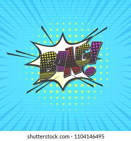 Bang comic wording in pop art style 
