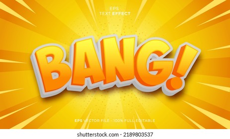 Bang editable text effect font