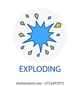 Golpe Explosión Impacto Potencia Explosión Destrucción Vector de contorno