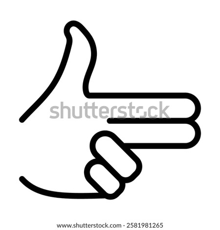 Bang bang gesture Black and white logo