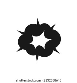 bang icon. flash and explosion symbol. isolated vector image in simple style